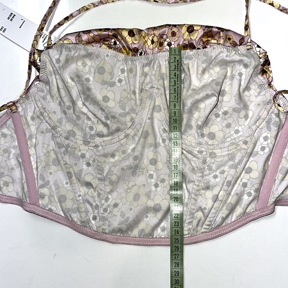 Satin Bustier Criss-Cross Top - Picture 6 of 7